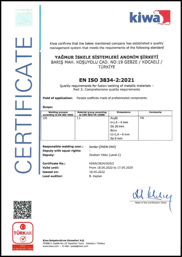 kiwa - CERTIFICATE