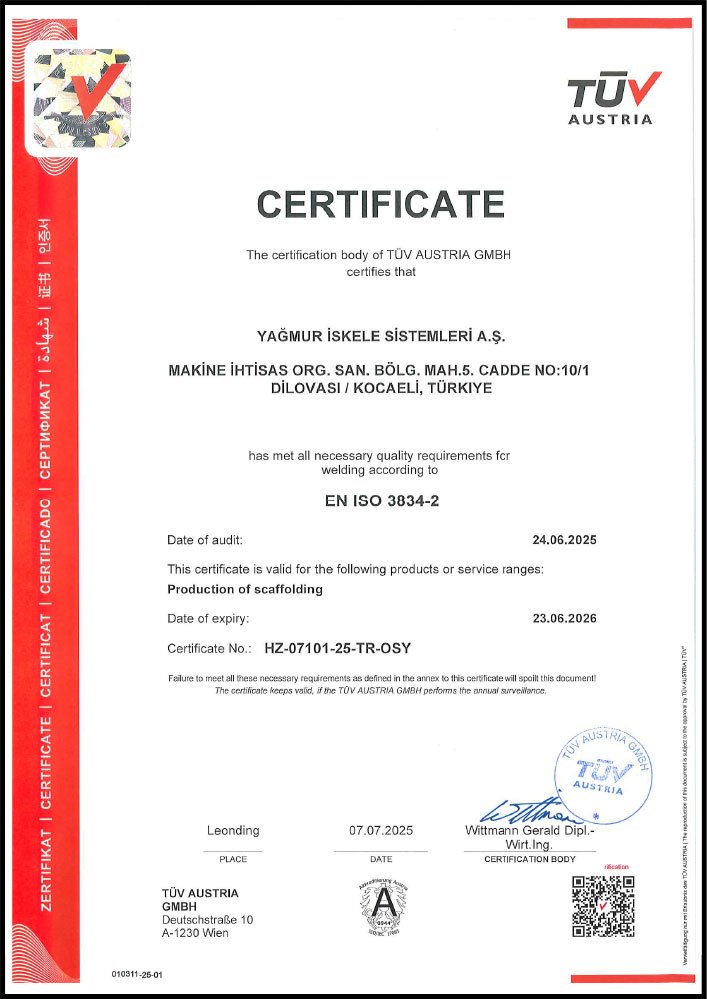 tuv sertifika - CERTIFICATE